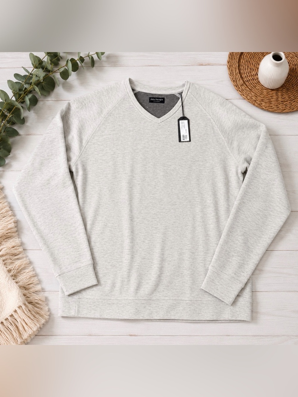 John Morgan Sportswear V-Neck Sweatshirt – NWT – Men’s M– Grey Golf